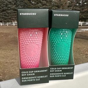 Starbucks - 2 Studded Keychains - NWT